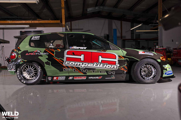 Weld Tuner Import 15x7 / 4x100mm BP / 5in. BS Black CTR Black Single Beadlock MT