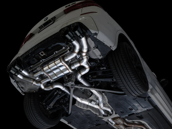 AWE Tuning 2020 - 2025 BMW X3 M / X4 M / Comp (F97) AWD SwitchPath Axle-back Exhaust - Diamond Black Tips