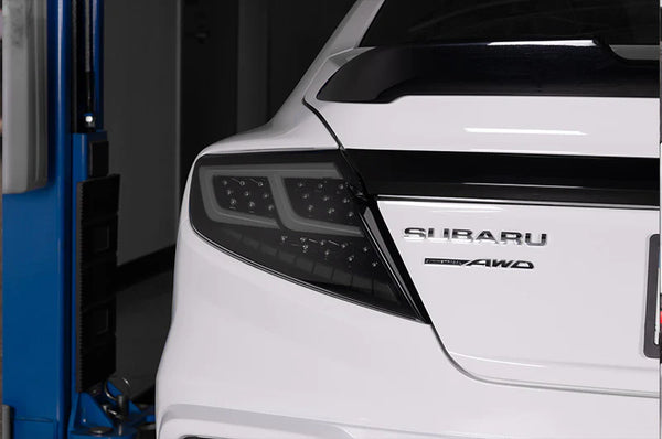 OLM Spec-AR LED Taillights (Smoke Lens Black Base White Bar) - 2022 + WRX