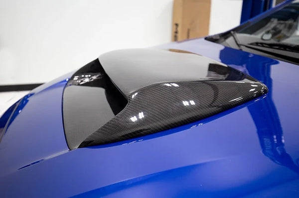 OLM Oversized Carbon Fiber Hood Scoop - 2015-2021 WRX / STI