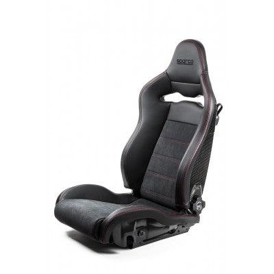 Sparco Seat SPX Special Edition Black/Red w/ Gloss Carbon Shell - Left - GUMOTORSPORT