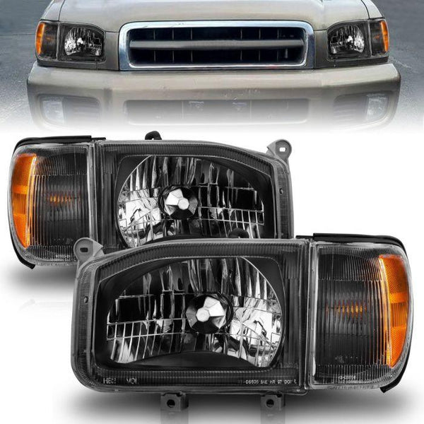 ANZO 1999 - 2004 Nissan Pathfinder Crystal Headlights Black - GUMOTORSPORT
