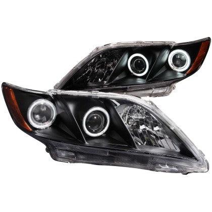 ANZO 2007 - 2009 Toyota Camry Projector Headlights w/ Halo Black - GUMOTORSPORT