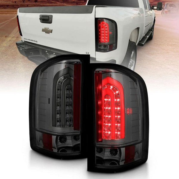 ANZO 2007-2013 Chevrolet Silverado 1500 / 2007 - 2014 2500HD/3500HD LED Taillights Smoke G2 - GUMOTORSPORT