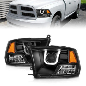 ANZO 2009 - 2018  Dodge Ram 1500 / 2010 - 2018 Ram 2500 Black Headlights for Non projector models - GUMOTORSPORT