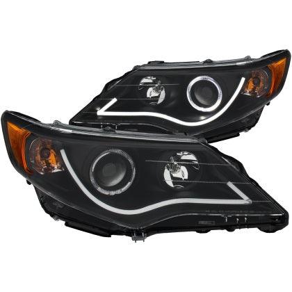 ANZO 2012 - 2013 Toyota Camry Projector Headlights w/ Halo Black - GUMOTORSPORT