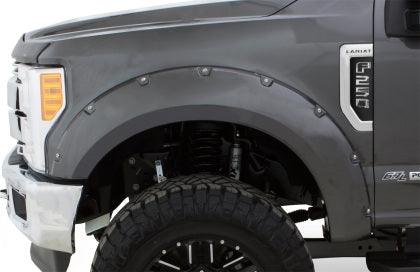 Bushwacker 17-18 Ford F-250 Super Duty Pocket Style Flares 4pc - Magnetic Grey - GUMOTORSPORT