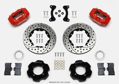 Wilwood Forged Dynalite Front Hat Kit 11.00in Drilled Red 95-05 Miata - GUMOTORSPORT