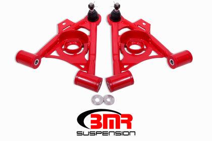 BMR 79-93 Fox Mustang Non-Adj Lower A-Arms Standard Ball Joint Spring Pocket - Red - GUMOTORSPORT