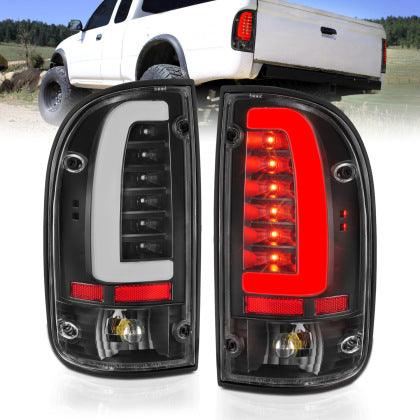 ANZO 1995 - 2000 Toyota Tacoma LED Taillights Black Housing Clear Lens (Pair) - GUMOTORSPORT