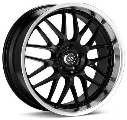 Enkei Lusso 18x9 40mm Offset 5x114.3 Bolt Pattern 72.6 Bore Black w/ Machined Lip Wheel - GUMOTORSPORT