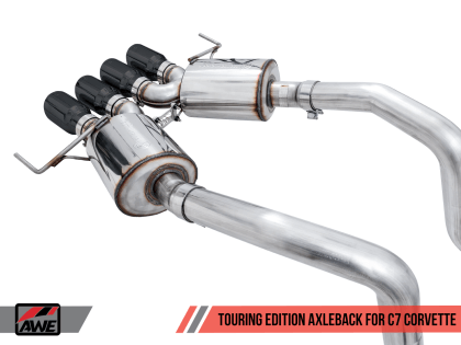 AWE Tuning 14-19 Chevy Corvette C7 Z06/ZR1 (w/o AFM) Touring Edition Axle-Back Exhaust w/Black Tips - GUMOTORSPORT