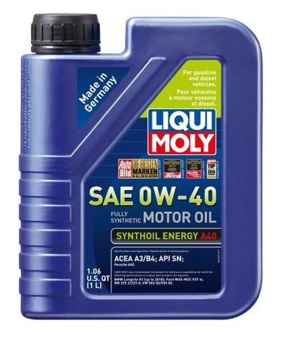 LIQUI MOLY 1L Synthoil Energy A40 Motor Oil SAE 0W40 - GUMOTORSPORT