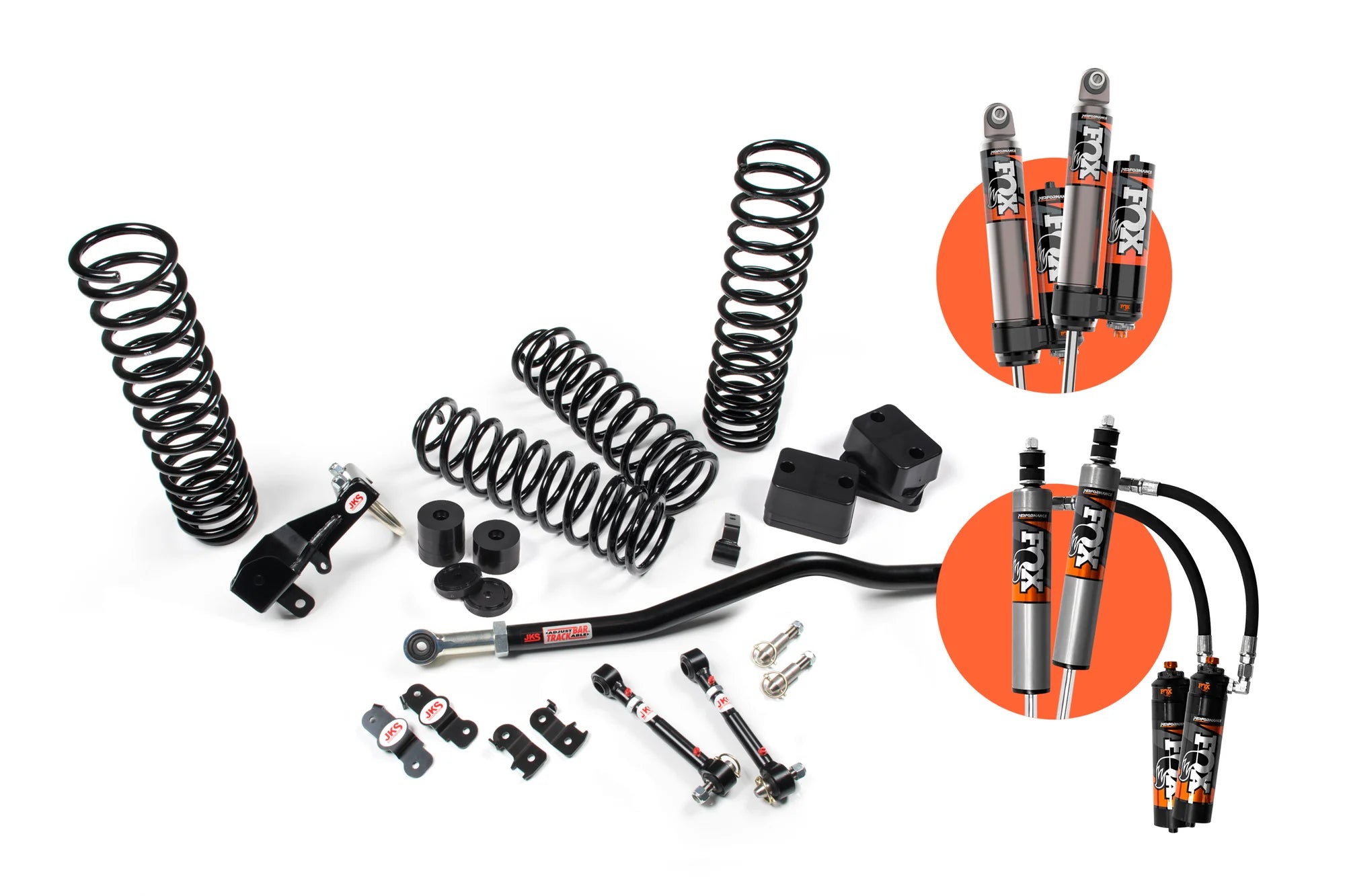 JKS 07-18 Jeep JK J-Venture 4Dr 2.5in System w/ Fox 2.0 Performance Series Shocks