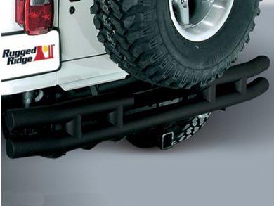 Rugged Ridge 3in Double Tube Rear Bumper 87-06 Jeep Wrangler - GUMOTORSPORT