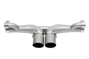 SOUL 14-19 Porsche 991 GT3 Center Muffler Bypass Exhaust - 4in Straight Cut Signature Satin Tips - GUMOTORSPORT