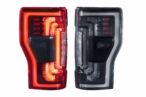 Morimoto Ford Super Duty ( 2017 - 2022 ): XB LED Tail Lights ( Smoked / Red )