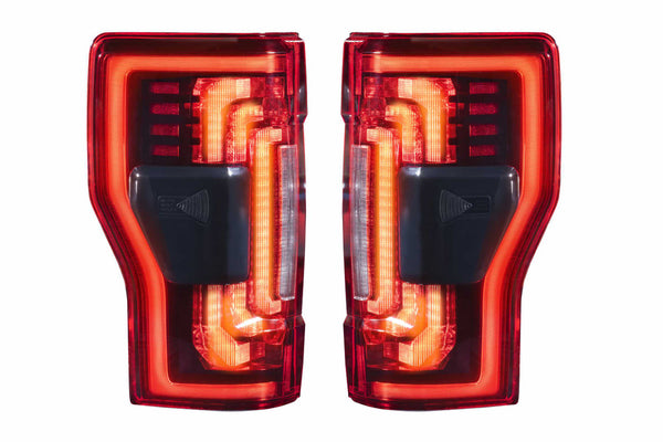 Morimoto Ford Super Duty ( 2017 - 2022 ): XB LED Tail Lights ( Smoked / Red )