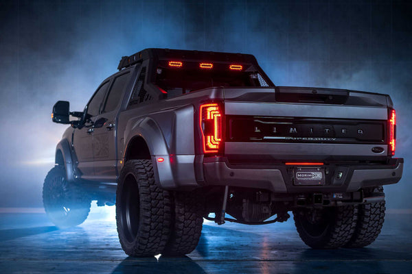 Morimoto Ford Super Duty ( 2017 - 2022 ): XB LED Tail Lights ( Smoked / Red )