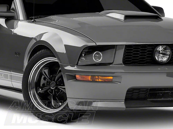 Raxiom 2005 - 2009 Ford Mustang Halogen 2010 Style LED Halo Headlights-Blk Hsng(Clear Lens/Excludes GT500)