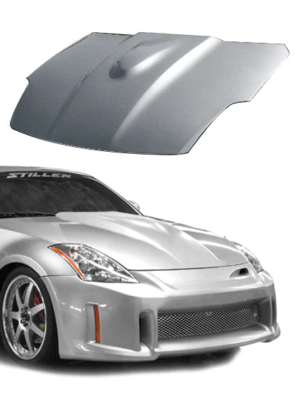 Stillen 2003-2006 Nissan 350Z [Z33] Power Hood [Fiberglass Series 1] - 1035007