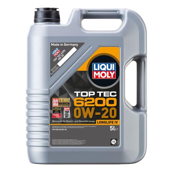 LIQUI MOLY 5L Top Tec 6200 Motor Oil 0W-20 - GUMOTORSPORT