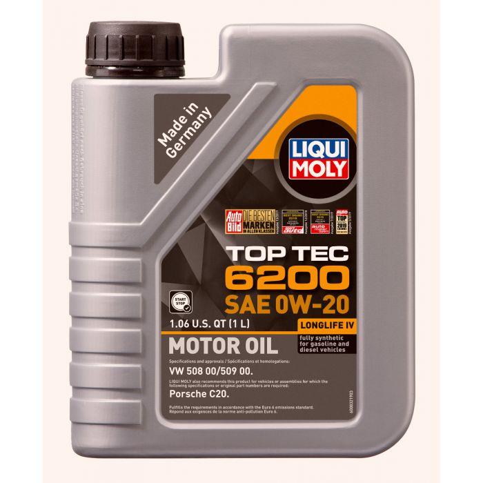 LIQUI MOLY 1L Top Tec 6200 Motor Oil 0W-20 - GUMOTORSPORT