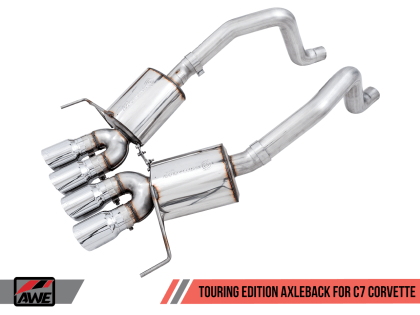 AWE Tuning 14-19 Chevy Corvette C7 Z06/ZR1 (w/o AFM) Touring Edition Axle-Back Exhaust w/Chrome Tips - GUMOTORSPORT