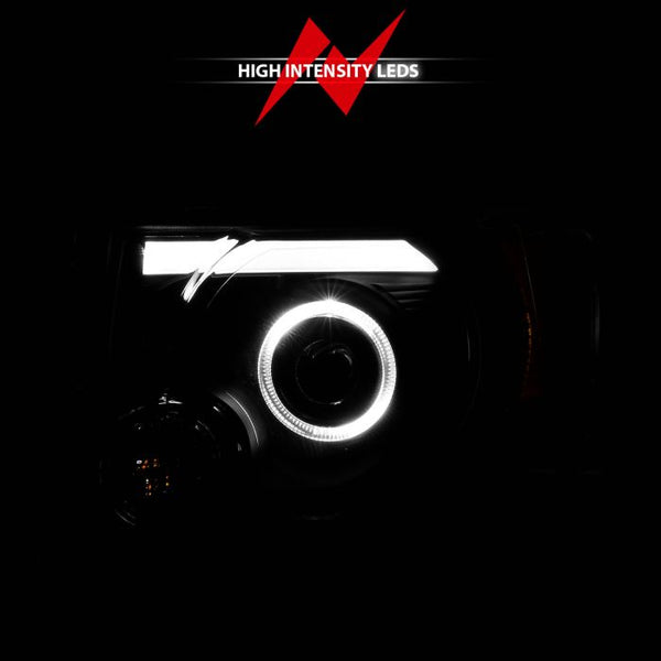 ANZO 2008 - 2012 Ford Escape Projector Headlights w/ Halo Black