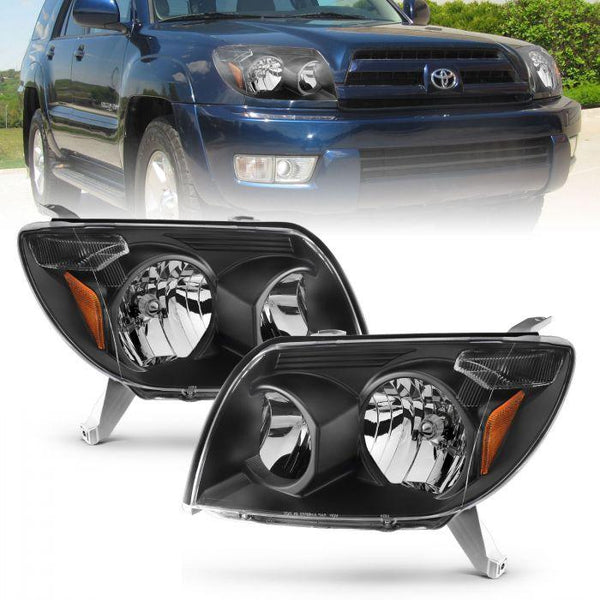ANZO 2003 - 2005 Toyota 4Runner Crystal Headlights Black - GUMOTORSPORT