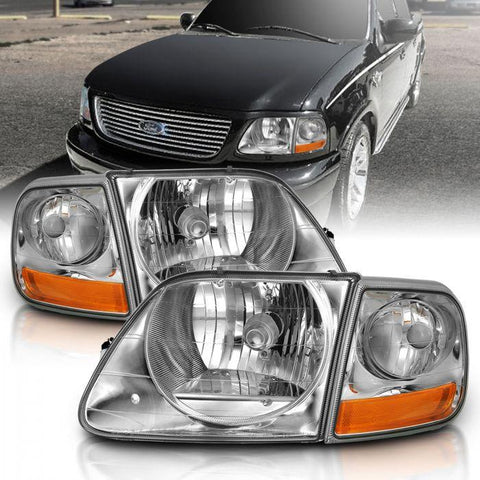 ANZO 1997-2003 Ford F-150 Crystal Headlight G2 Clear With Parking Light - GUMOTORSPORT