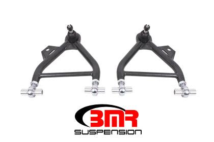 BMR 79-93 Mustang Lower A-Arm (Coilover Only) w/ Adj. Rod End and STD. Ball Joint - Black Hammertone - GUMOTORSPORT