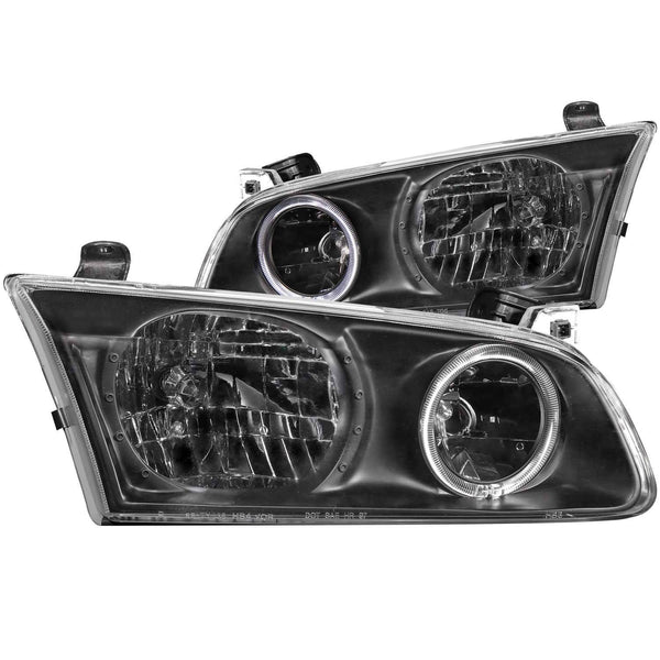 ANZO 2000 - 2001 Toyota Camry Crystal Headlights w/ Halo Black