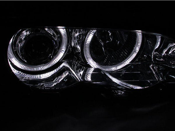 ANZO 2000-2003 BMW 3 Series 2Door E46 / 2001 - 2004 M3 Projector Headlights w/ Halo Chrome - GUMOTORSPORT