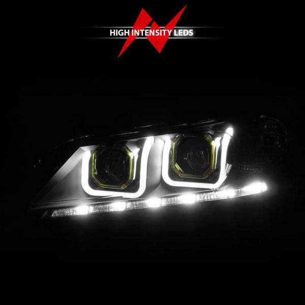 ANZO 2013-2015 Honda Accord 4 Door Projector Headlights w/ U-Bar Black - GUMOTORSPORT