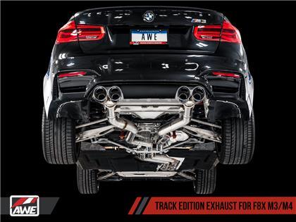 AWE Tuning BMW F8X M3/M4 Non-Resonated Track Edition Exhaust - Diamond Black Tips (102mm) - GUMOTORSPORT