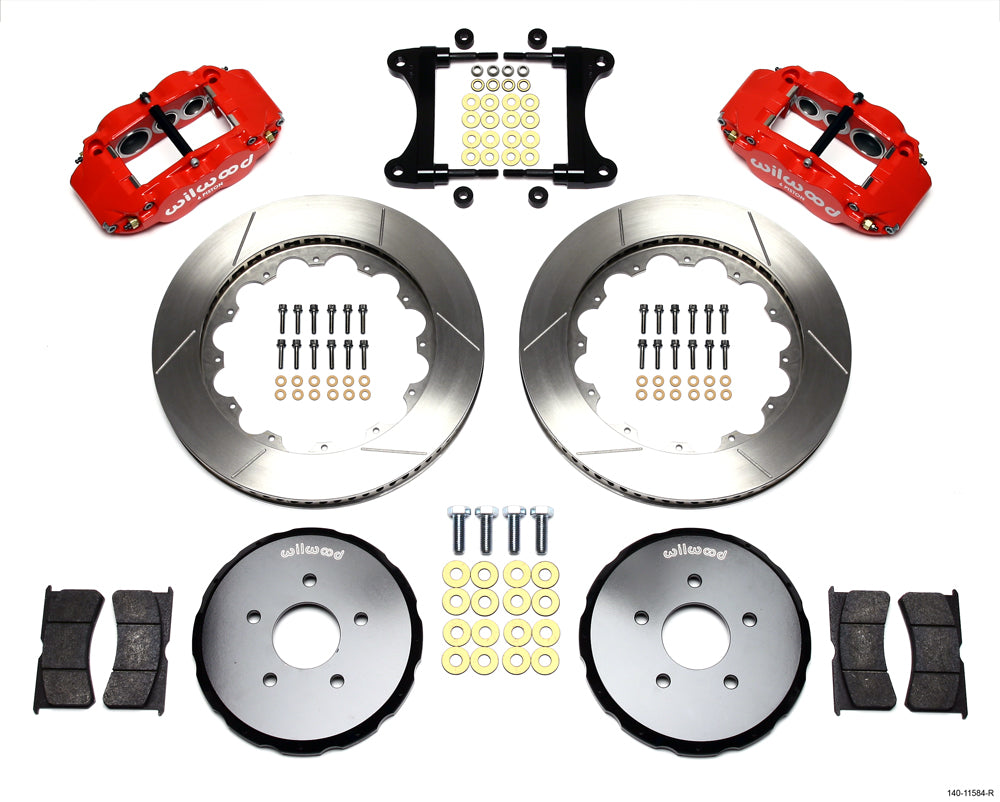 Wilwood Narrow Superlite 6R Front Hat Brake Kit 14.00in Red 2009 - 2013 Nissan 370Z/ Infiniti G37