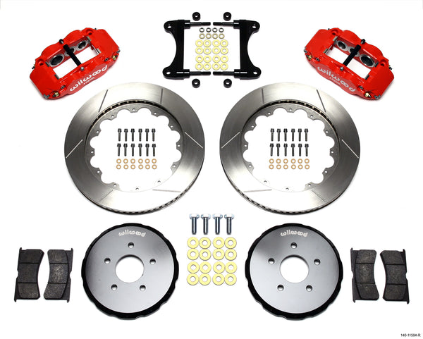 Wilwood Narrow Superlite 6R Front Hat Brake Kit 14.00in Red 2009 - 2013 Nissan 370Z/ Infiniti G37