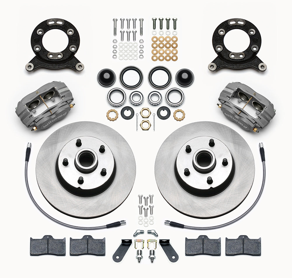 Wilwood Forged Dynalite-M Front Big Brake Kit 11.30in 1 PC Rotor&Hub 1970 - 1973 Mustang / Torino / Maverick / Falcon Disc & Drum Spindle