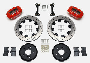 Wilwood Forged Dynalite Front Hat Brake Kit 12.19in Drilled Red 2002 - 2006 Acura RSX 5 Lug / 2004 - 2005 Honda Civic Si