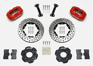 Wilwood Forged Dynalite Front Big Brake Hat Kit 11.00in Drilled Red  1989 - 2000 Civic / 1988 - 1991 CRX w/Fac.240mm Rtr ( 140-8695-DR )