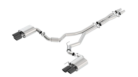 Borla 2018-2022 Ford Mustang GT Cat-Back Exhaust System S-Type with Black Tips Part # 140745BC - GUMOTORSPORT