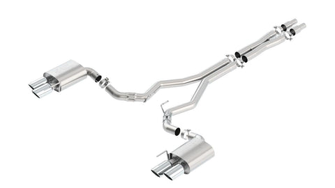 Borla 2018 - 2021 Ford Mustang GT 5.0L AT/MT (w/o Valves) ATAK 3in Cat-Back Exhaust w/Polished Tips - GUMOTORSPORT