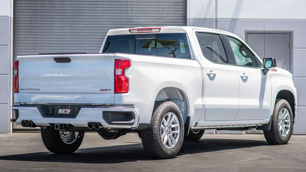 Borla 2019-2025 Chevrolet Silverado 1500/ 2019-2025 GMC Sierra 1500 Black Tips Cat-Back Exhaust System S-Type Part # 140770BC