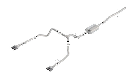 Borla 2019-2022 Chevrolet Silverado 1500 Cat-Back Exhaust System S-Type CF Tips Part # 140770CF