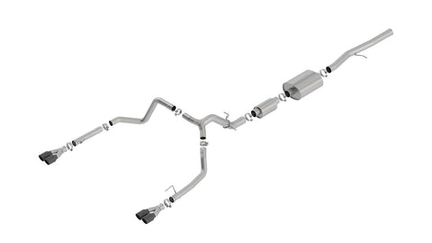 Borla 2019-2023 Chevrolet Silverado 1500 S Type Cat-Back Exhaust System With Black Tips 140774BC