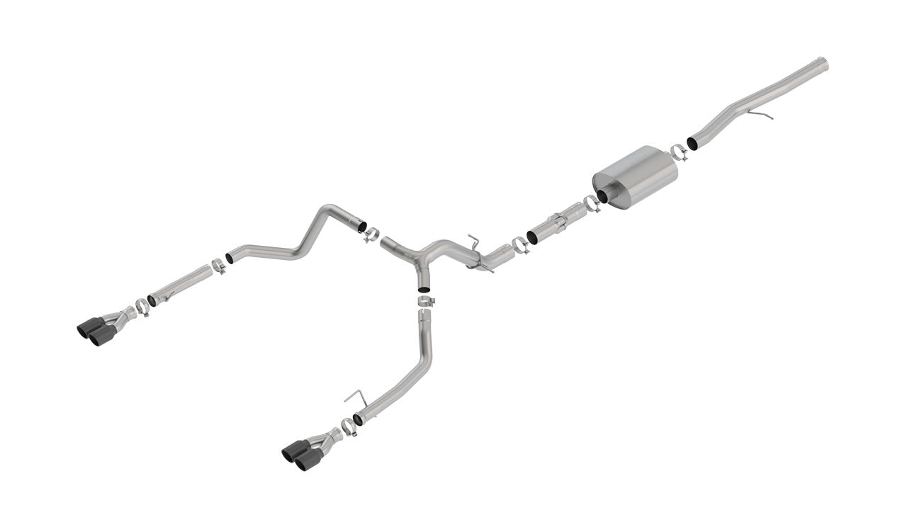 Borla 2019 - 2023 Chevrolet Silverado/GMC Sierra 1500 6.2L SS ATAK Catback Exhaust - Black Chrome Tips