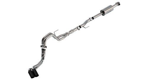 Borla 2021 + Ford F-150 Cat-Back Exhaust System With Black Tips ATAK Part # 140875BC - GUMOTORSPORT
