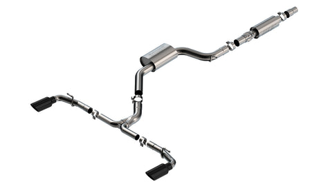 Borla MK8 2022 + Volkswagen GTI Cat-Back Exhaust System S-Type With Black Tips Part # 140883BC