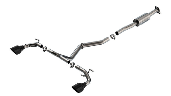 Borla 2022 + Subaru BRZ / Toyota GR86 2.4L RWD AT/MT ATAK Catback Exhaust - Black Chrome Tips